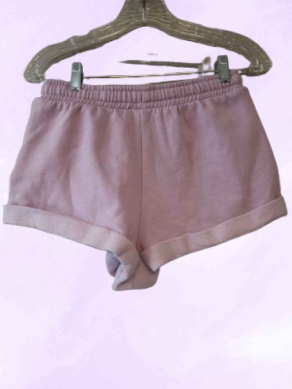 WeWoreWhat sweat loungewear casual walking shorts in lilac purple size small.